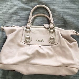 Light pink/blush coach purse